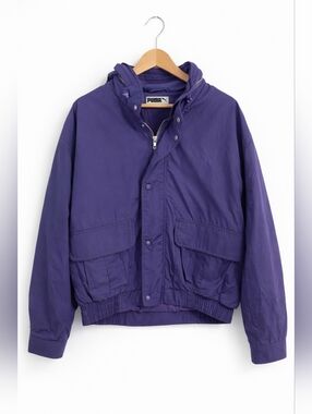 Puma Hooded Windbreaker Jacket Purple Women’s Size 5 Vintage Style